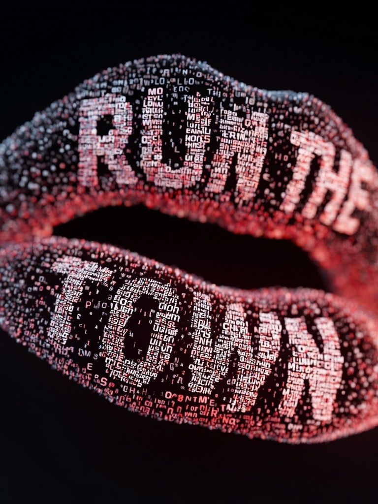 Digital Lips Typography Poster. poster detail
