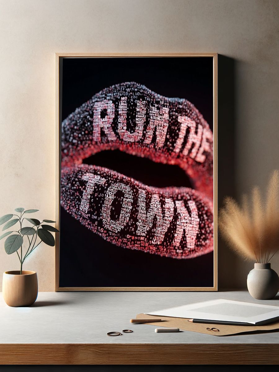 Digital Lips Typography Poster. — room view 2