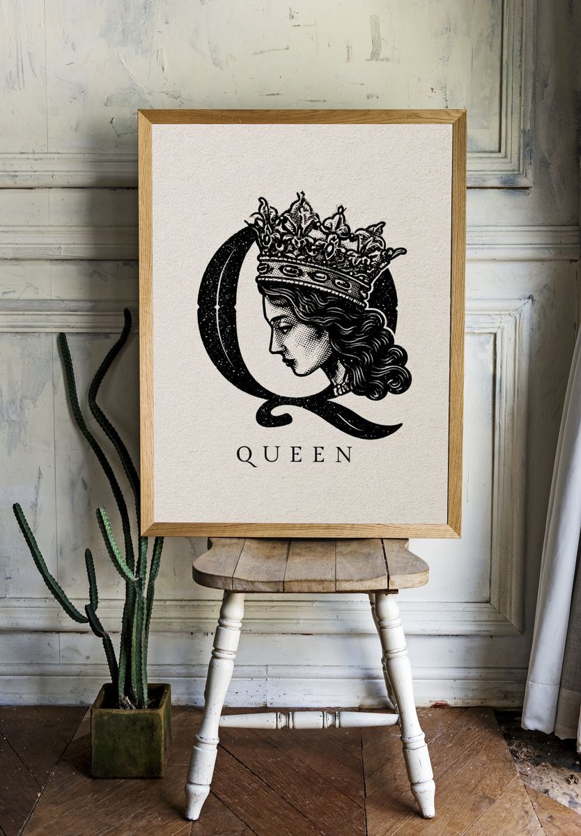 Queen Typography Poster. — room view 1