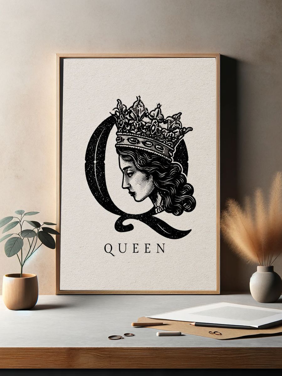 Queen Typography Poster. — room view 2
