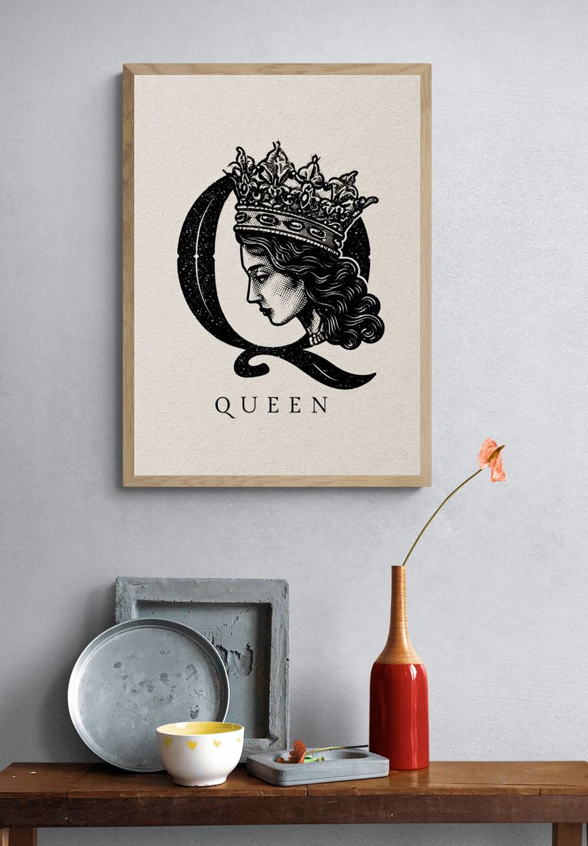 Queen Typography Poster. — room view 3