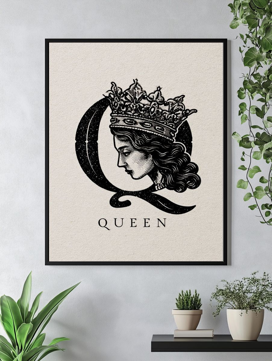 Queen Typography Poster. — room view 4