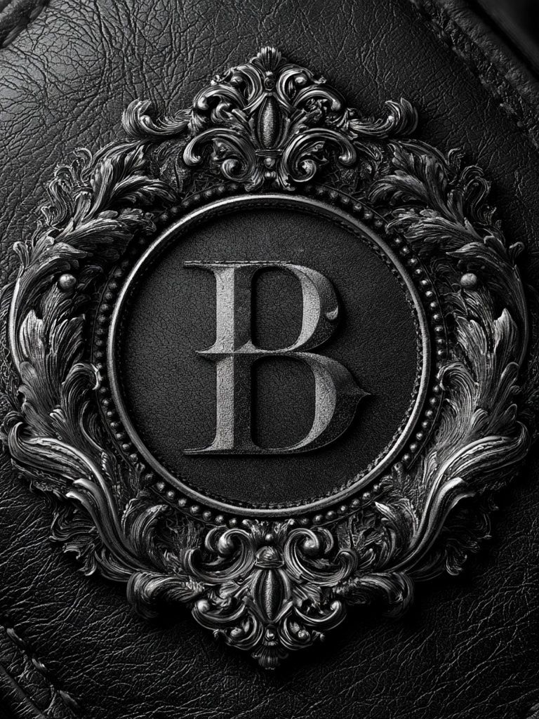 Ornate Monogram B Typography Print. poster — typography art