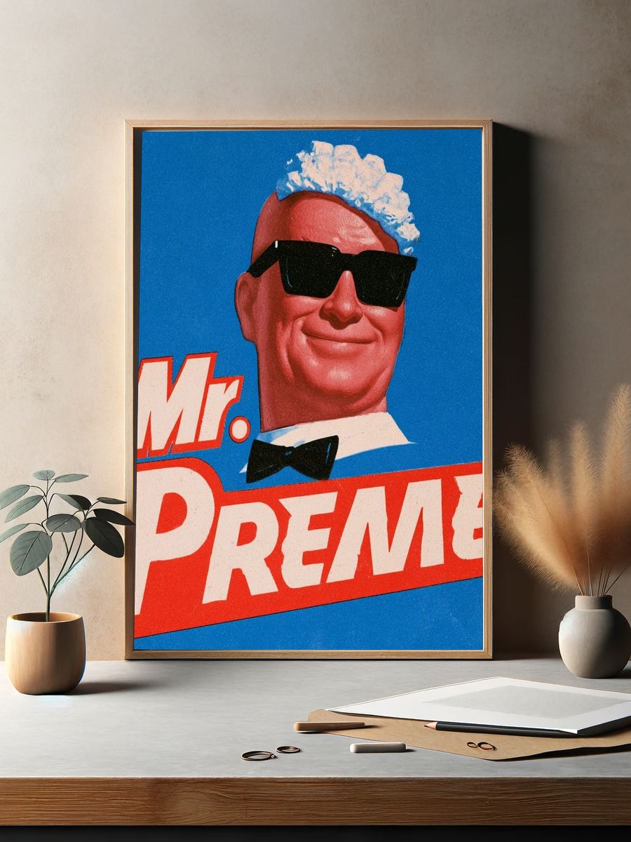 Mr. Preme Retro Typography Poster. — room view 2