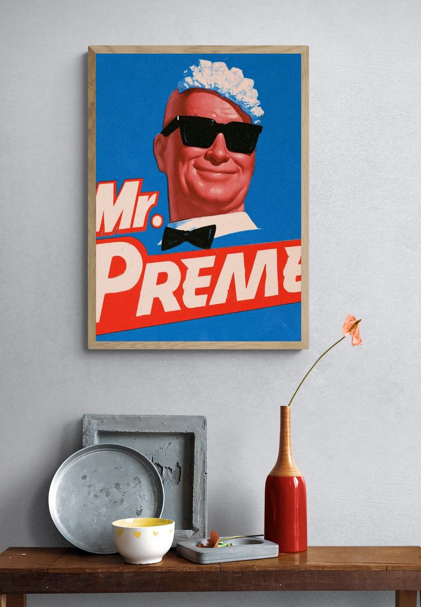 Mr. Preme Retro Typography Poster. — room view 3