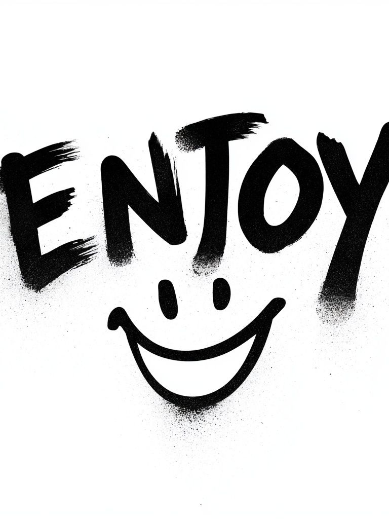 Enjoy Smile Typography Poster. poster — typography art