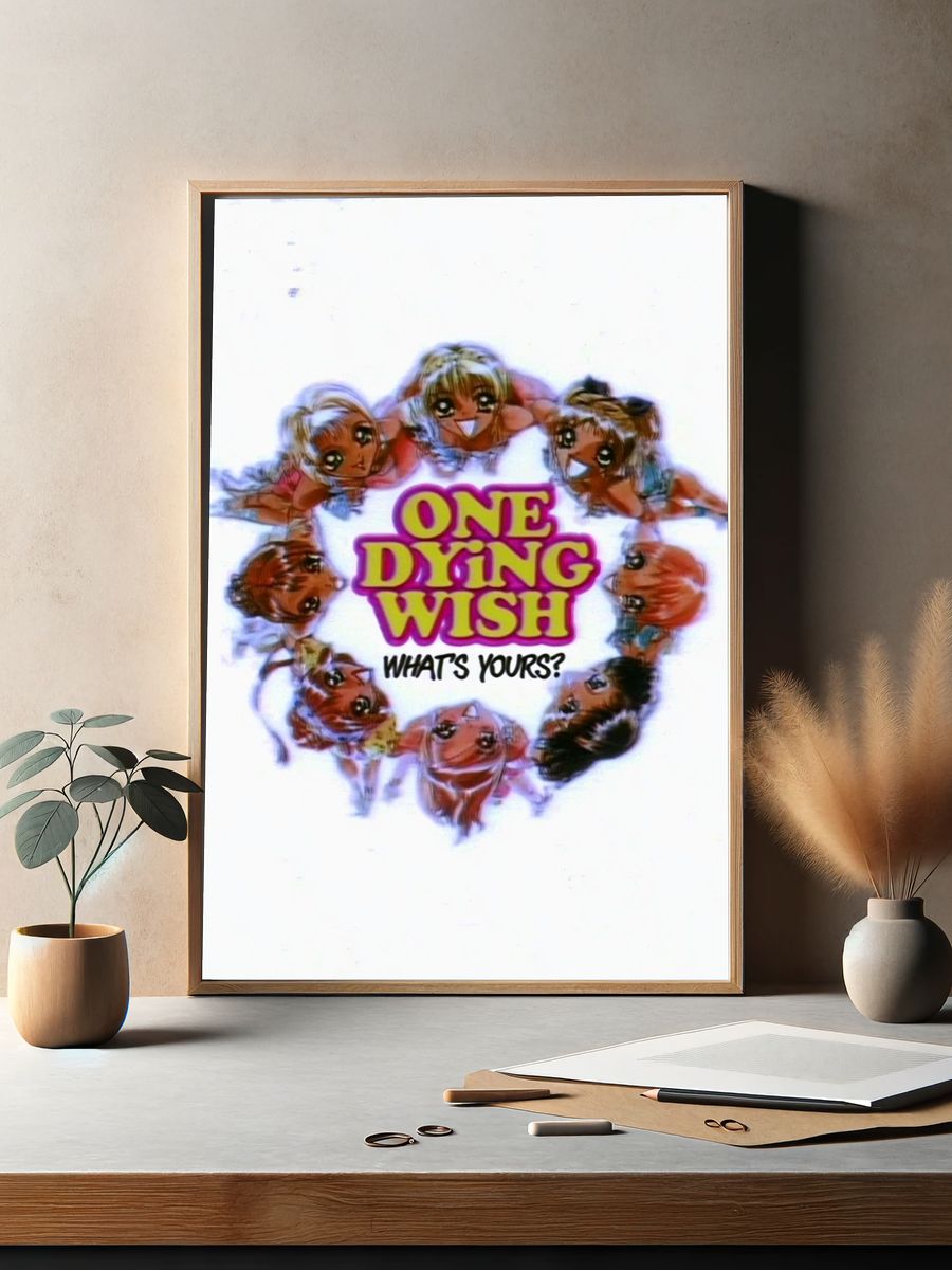One Dying Wish Typography Poster. — room view 2