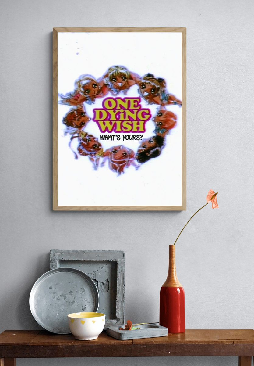 One Dying Wish Typography Poster. — room view 3
