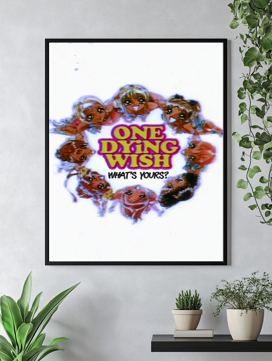 One Dying Wish Typography Poster. — room view 4