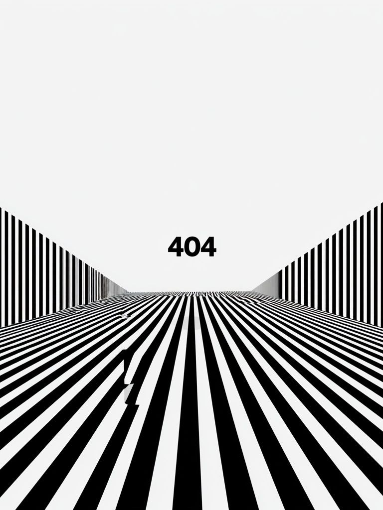 404 Optical Illusion Poster. poster — typography art