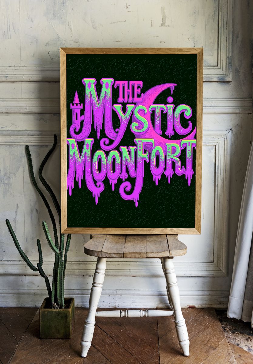 The Mystic Moonfort Typography Poster. — room view 1