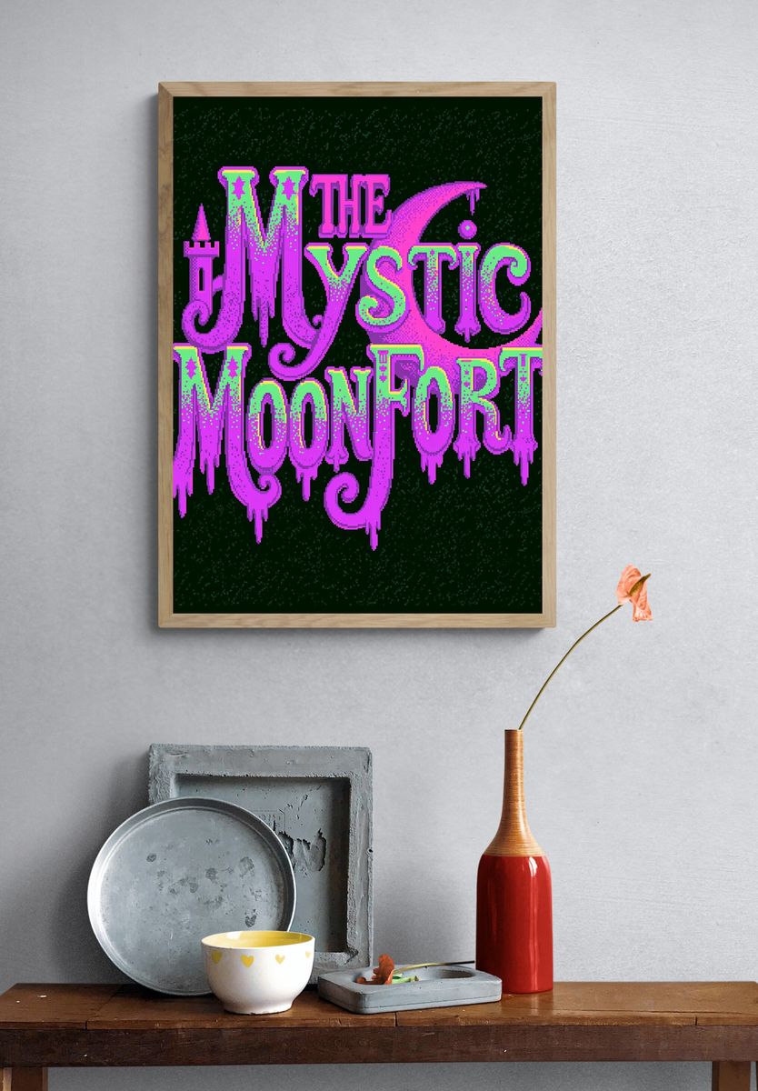 The Mystic Moonfort Typography Poster. — room view 3