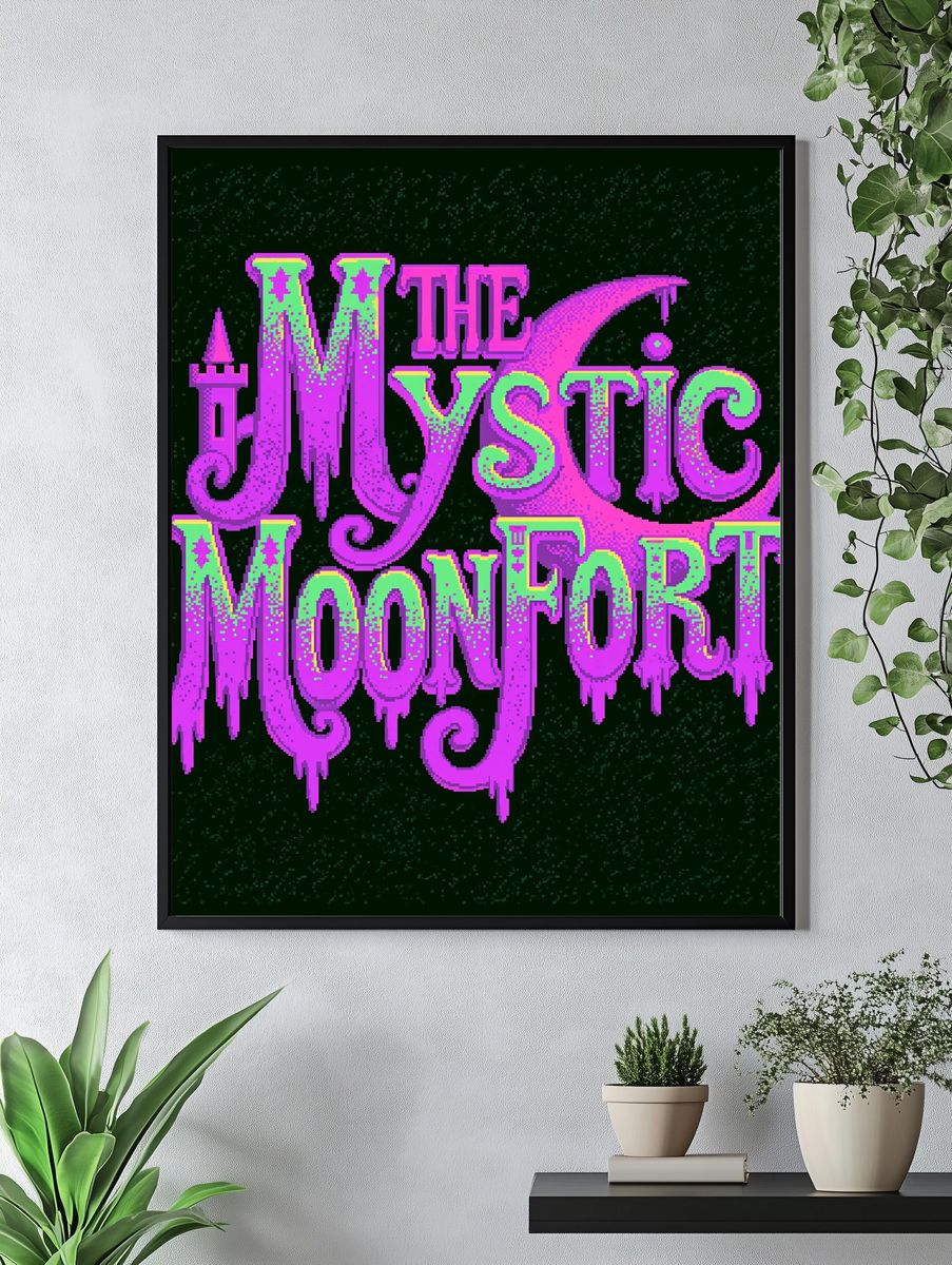 The Mystic Moonfort Typography Poster. — room view 4