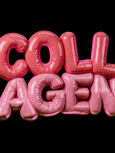 Collagen Pink Typography Poster. poster