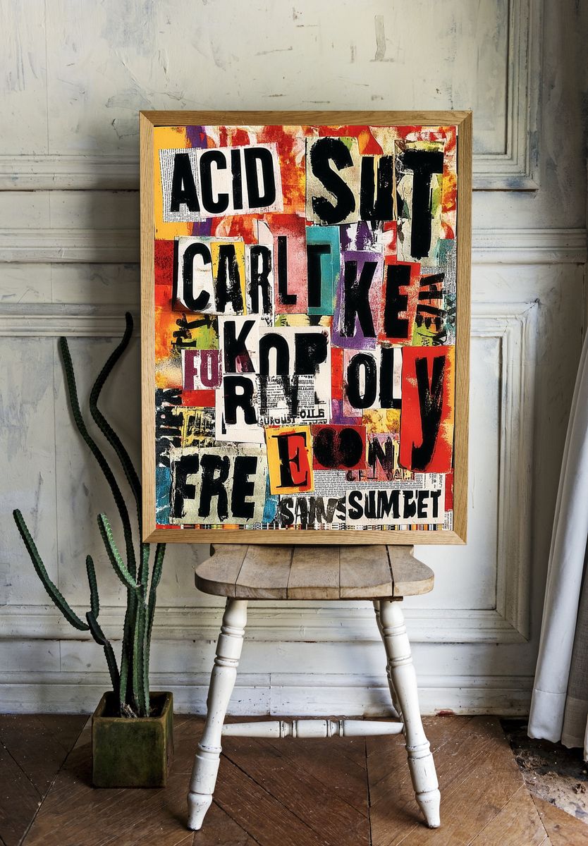 Acid Suit Typography Poster room preview