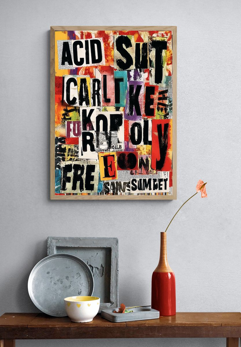 Acid Suit Typography Poster. — room view 3