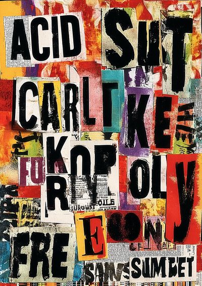 Acid Suit Typography Poster. poster