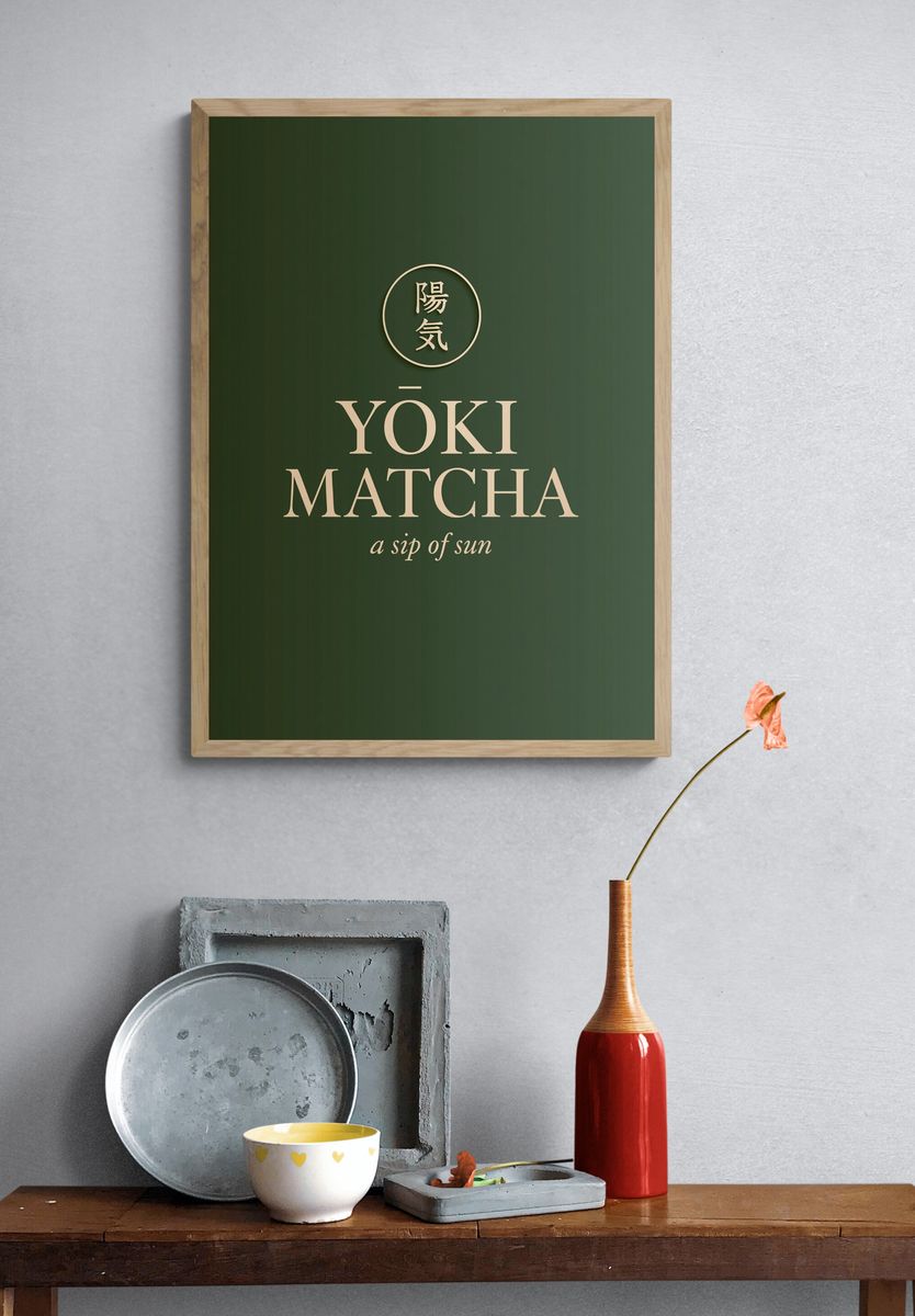 Yōki Matcha Typography Poster. — room view 3