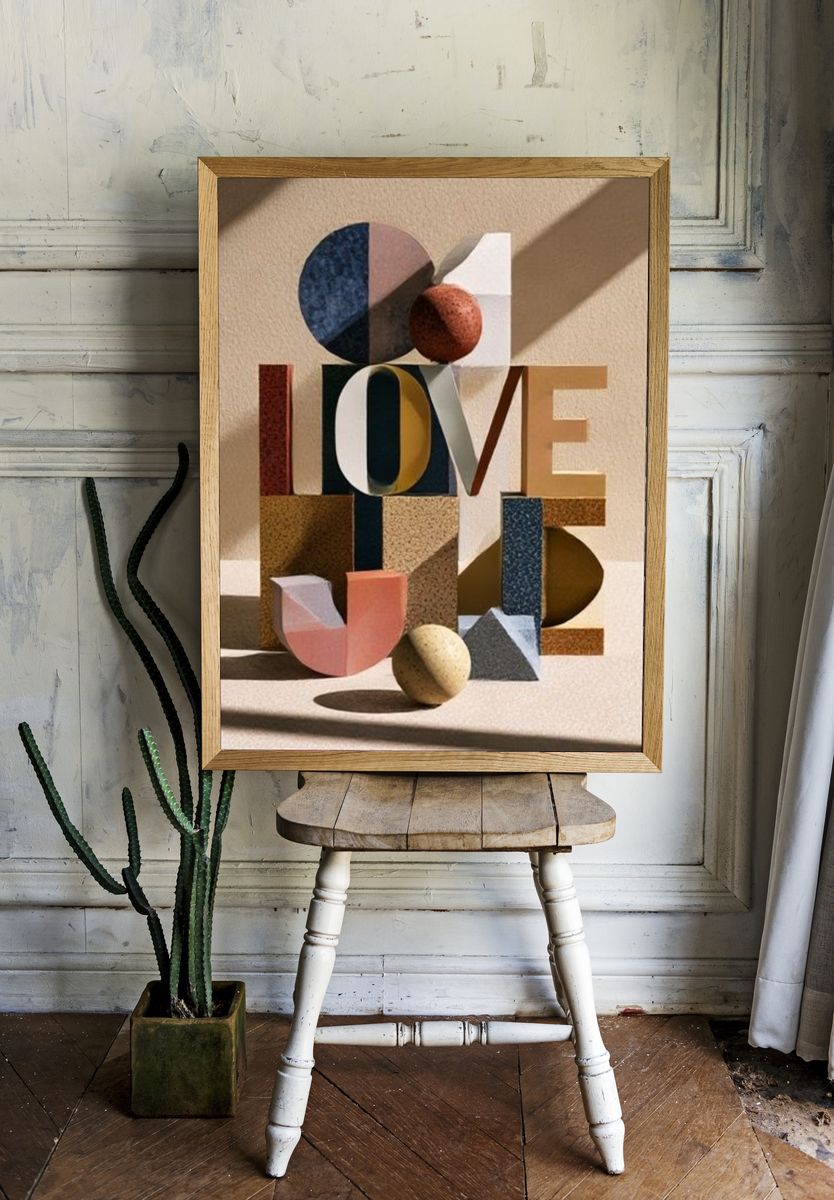 Love Letters Abstract Poster. — room view 1