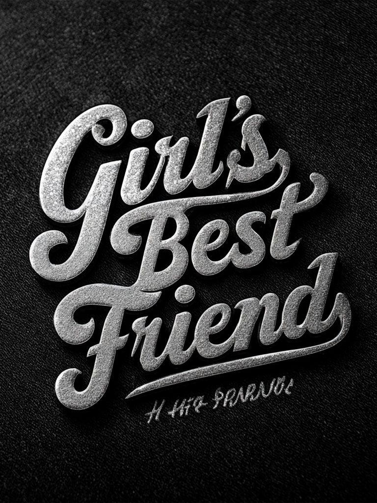 Girl's Best Friend Typography Poster. poster detail