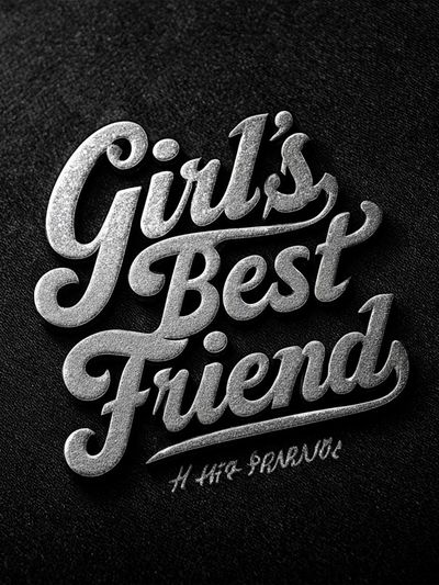 Girl's Best Friend Typography Poster. poster