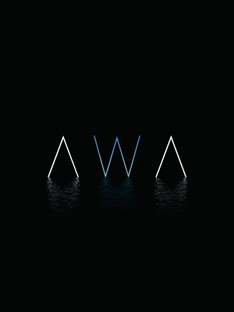 Minimal Neon AWA Poster. poster detail