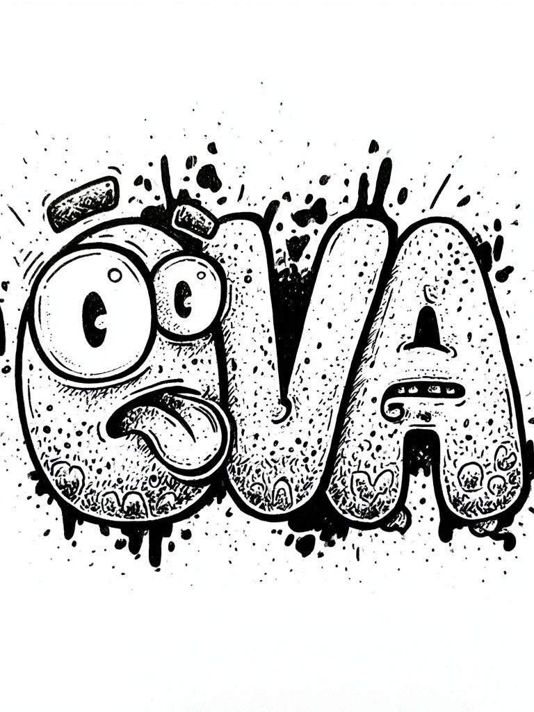 Ova Graffiti Typography Poster. poster detail