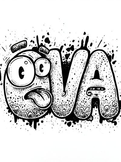 Ova Graffiti Typography Poster. poster
