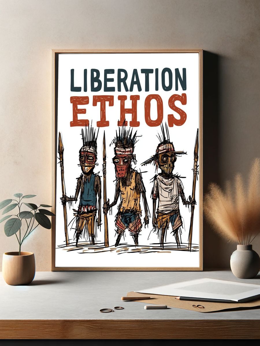 Liberation Ethos Typography Poster. — room view 2