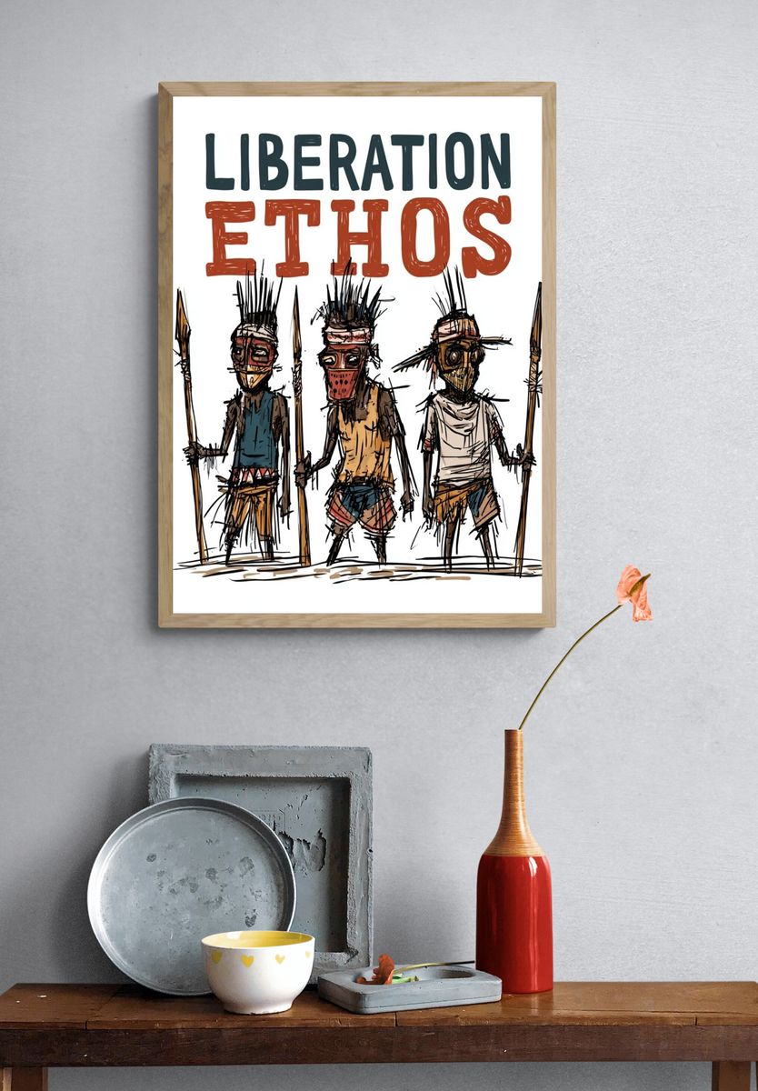 Liberation Ethos Typography Poster. — room view 3