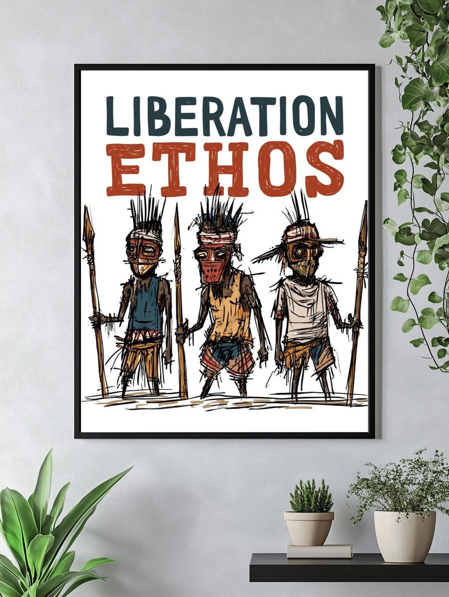 Liberation Ethos Typography Poster. — room view 4