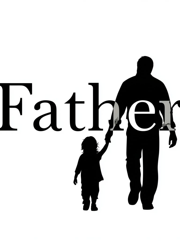 Father Silhouette Typography Poster. poster — typography art
