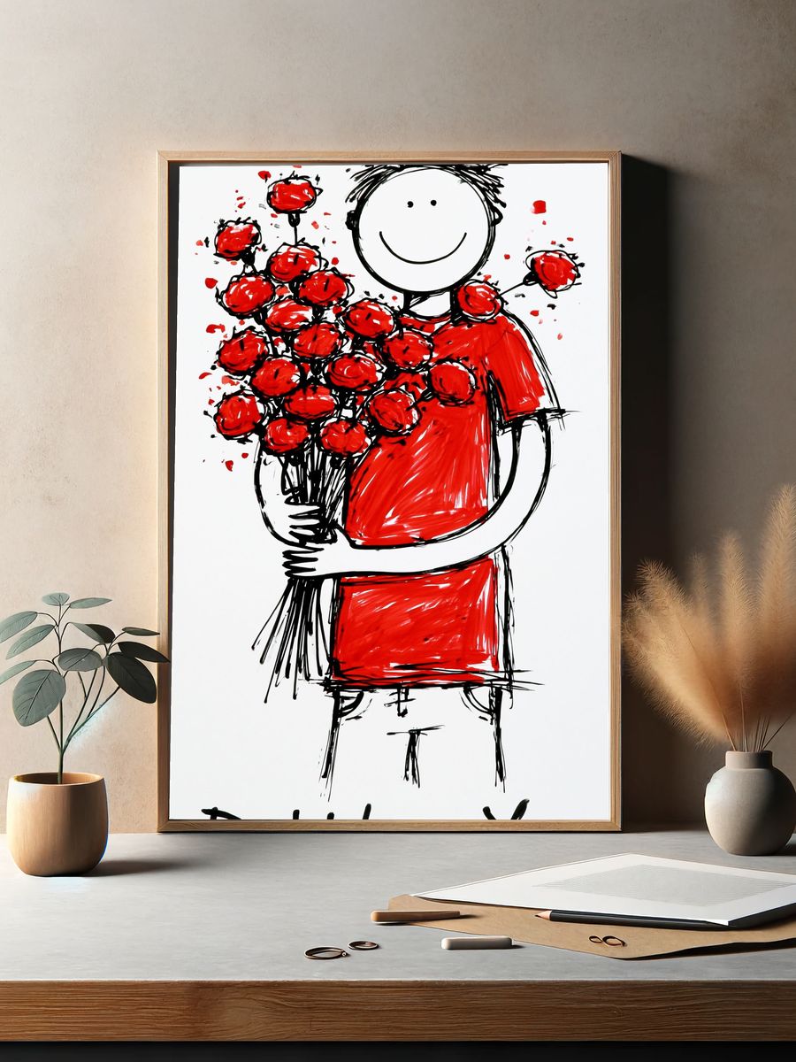 Dad I Love You Typography Print. — room view 2