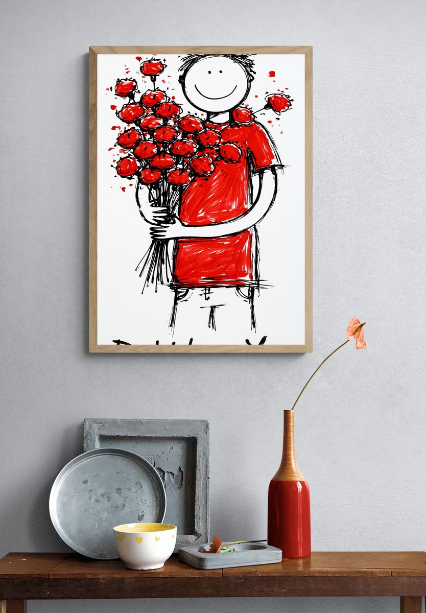 Dad I Love You Typography Print. — room view 3