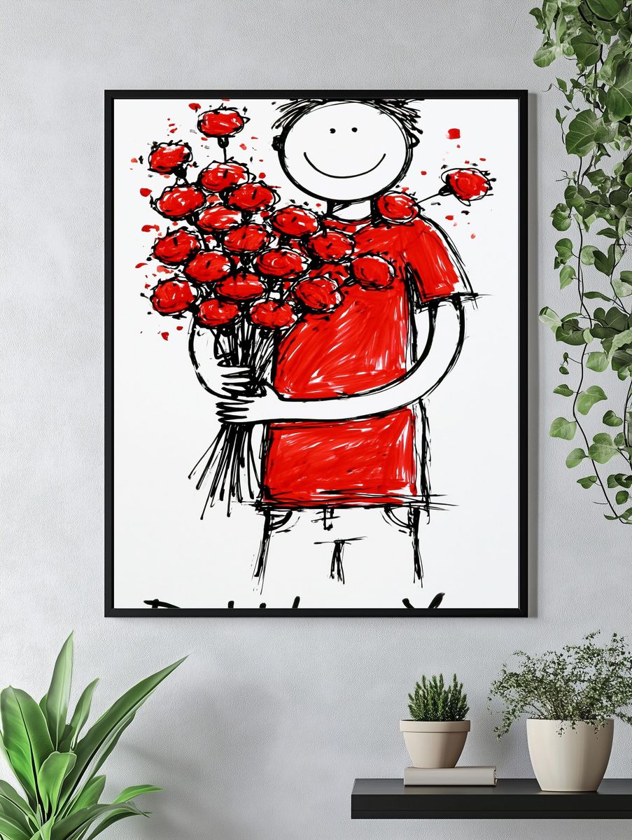 Dad I Love You Typography Print. — room view 4