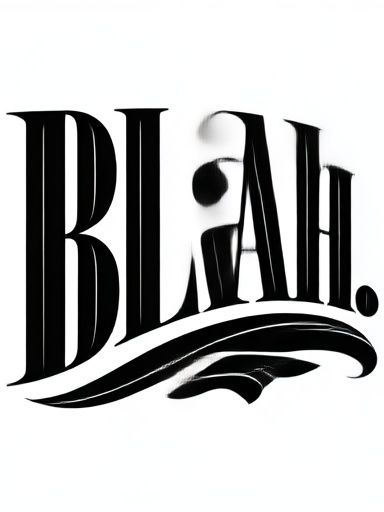 Blah Typography Poster. poster detail