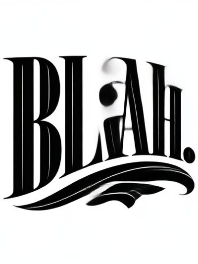 Blah Typography Poster.