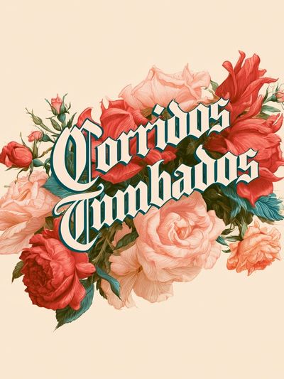 Floral Cornudos Typography Poster. poster