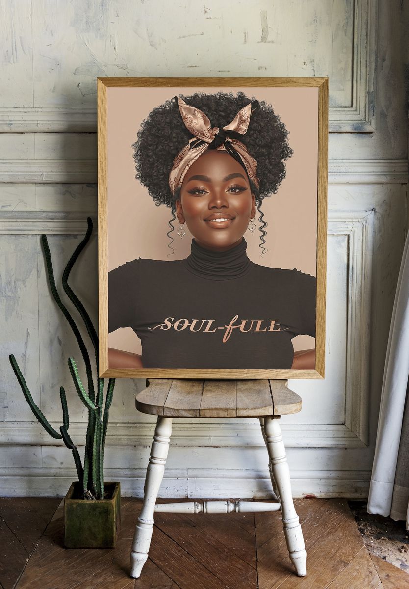 Soul-Full Portrait Typography Poster. — room view 1