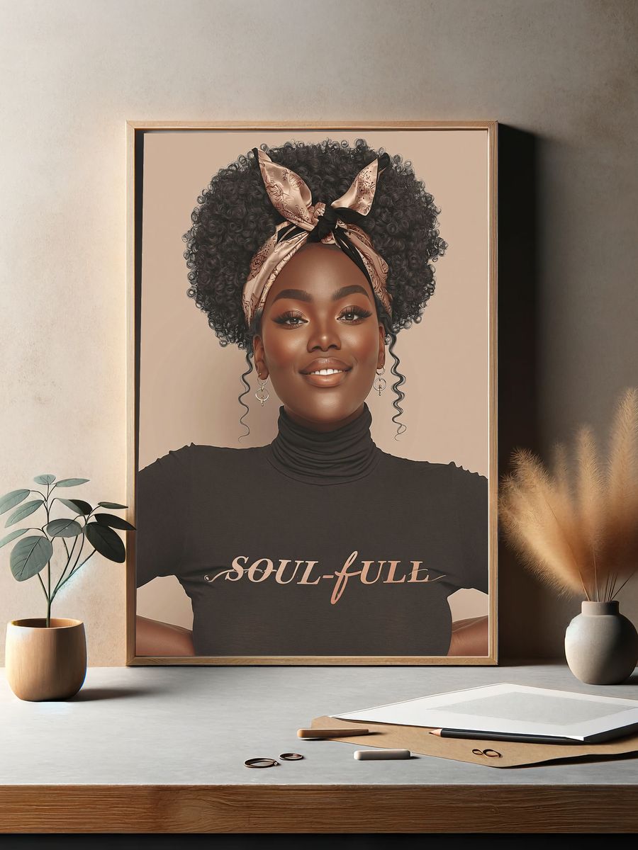 Soul-Full Portrait Typography Poster. — room view 2