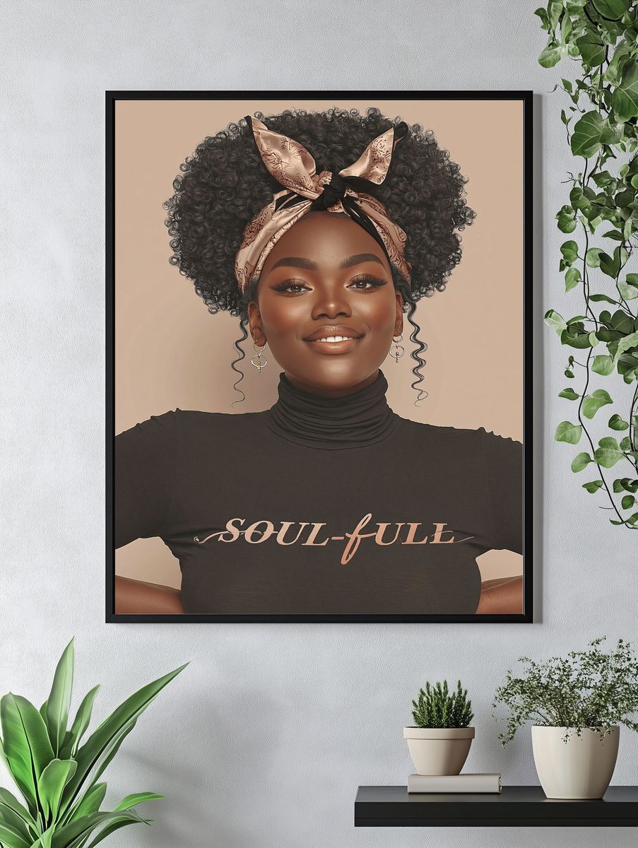 Soul-Full Portrait Typography Poster. — room view 4