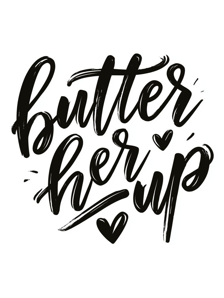 Butter Her Up Typography Poster. poster — typography art