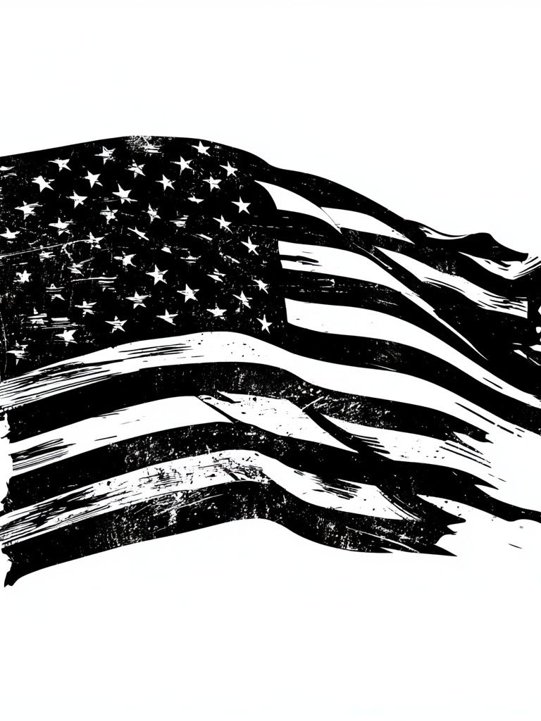 Distressed American Flag Typography Poster. poster detail