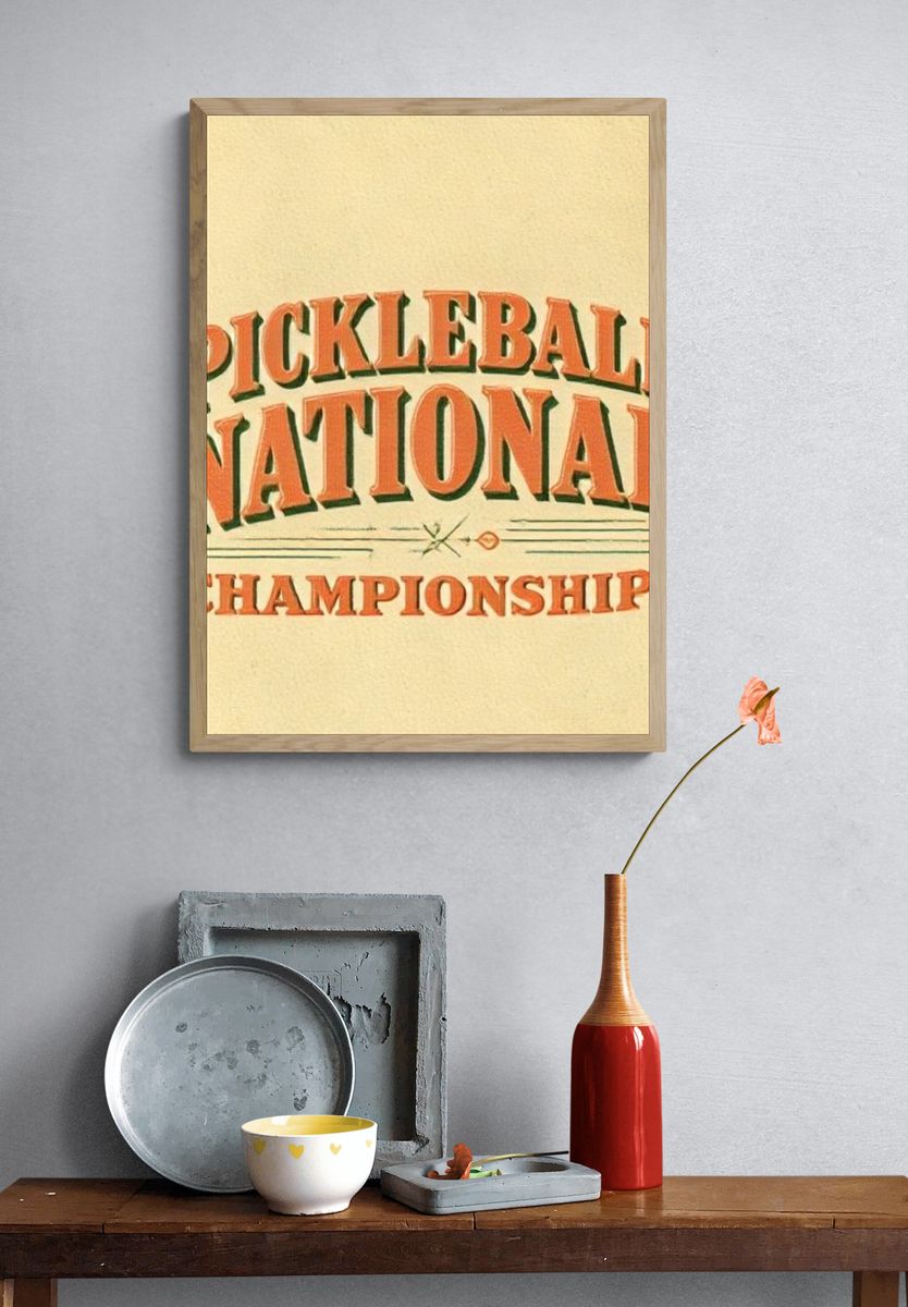 Pickleball National Championships Typography Poster. — room view 3