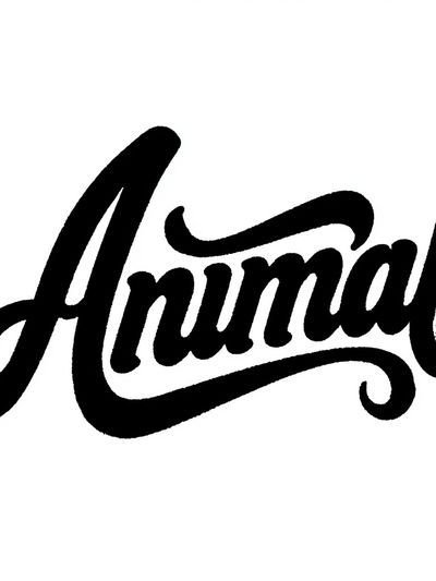 Animal Script Typography Poster. poster