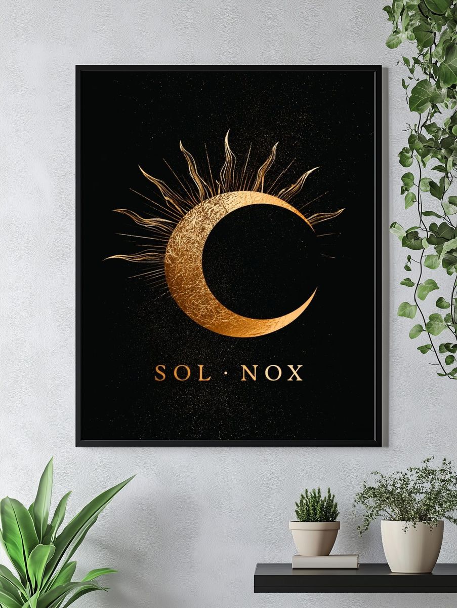 Sol Nox Celestial Typography Poster. — room view 4