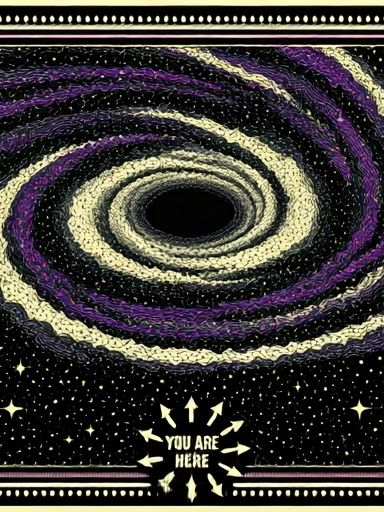Cosmic Spiral Typography Poster. poster detail