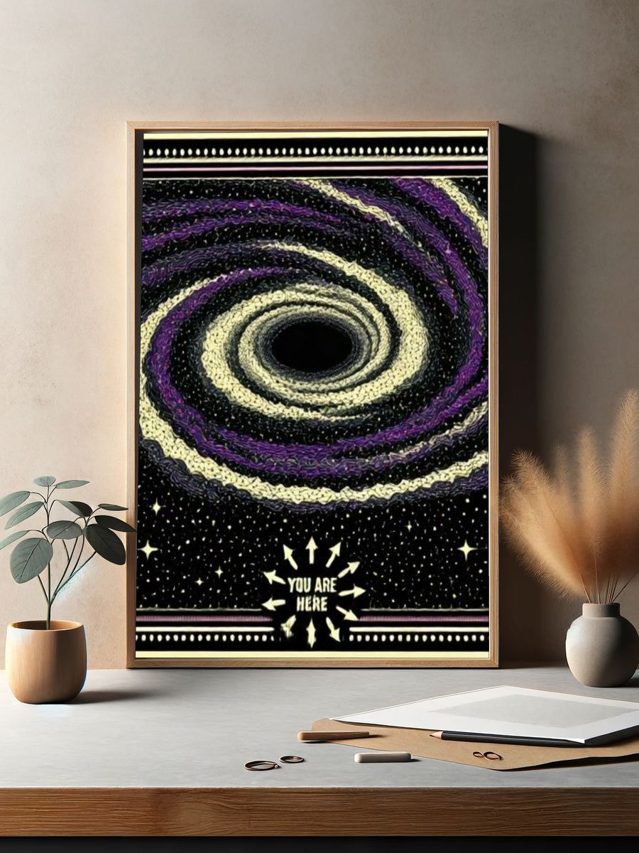 Cosmic Spiral Typography Poster. — room view 2