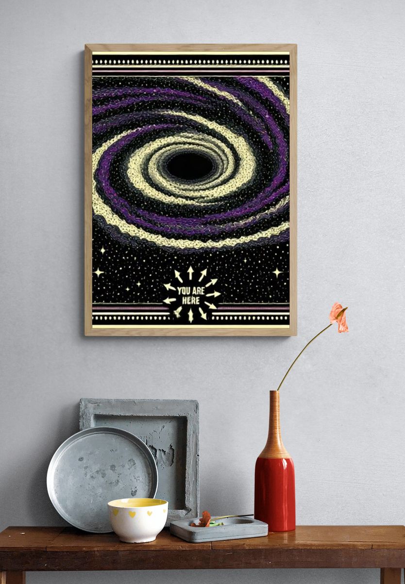 Cosmic Spiral Typography Poster. — room view 3