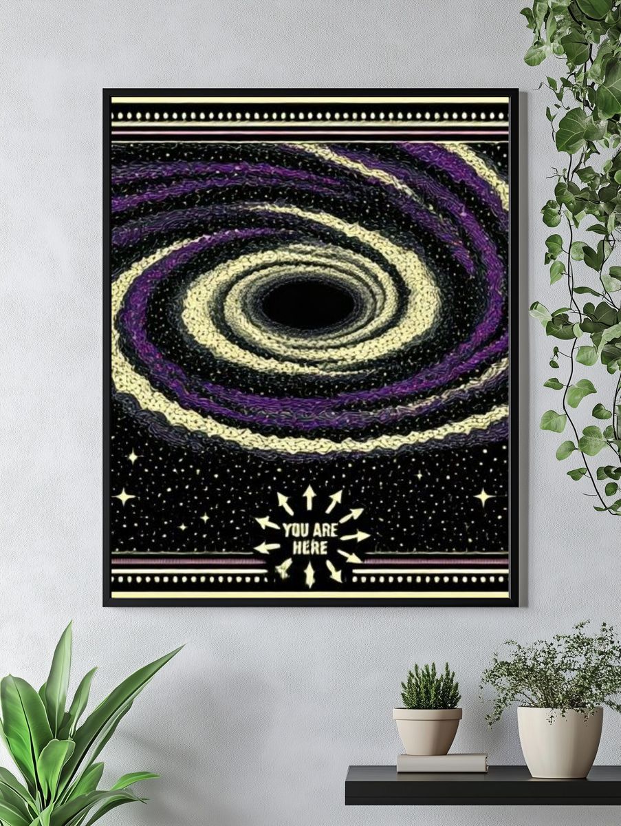 Cosmic Spiral Typography Poster. — room view 4